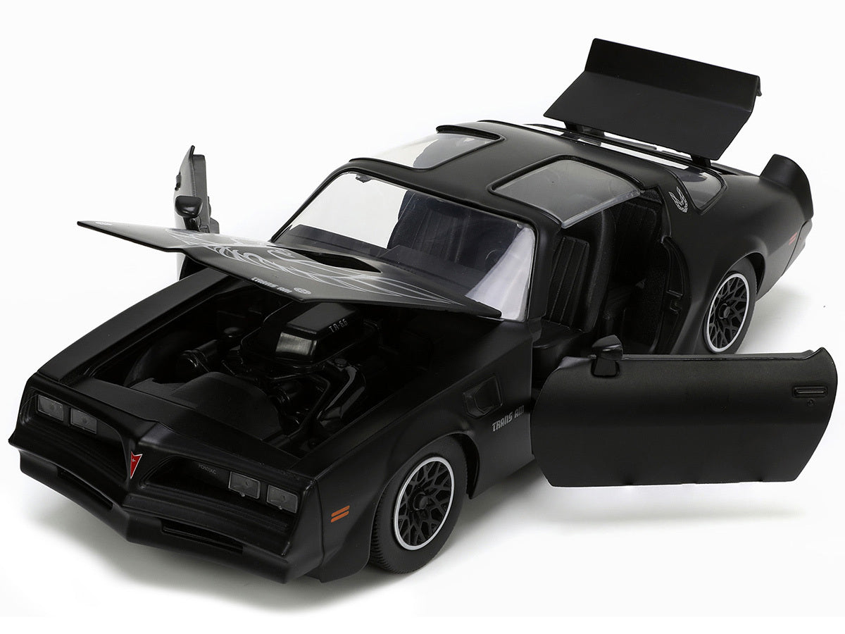 1977 Pontiac Firebird T/A Trans Am Matt Black with Bird Graphic on Hood "Bigtime Muscle" Series 1/24 Diecast Model Car by Jada - Premium Pontiac Models from Jada - Just $45.99! Shop now at Rapidvehicles