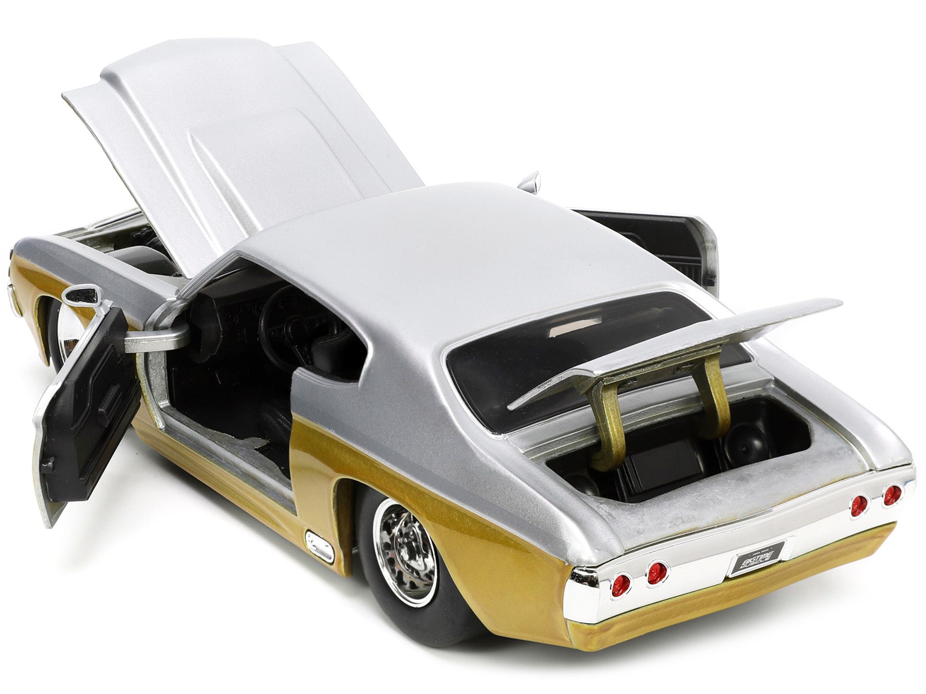 1970 Chevrolet Chevelle SS Gold and Silver Metallic "Bigtime Muscle" 1/24 Diecast Model Car by Jada - Premium Chevrolet Models from Jada - Just $45.99! Shop now at Rapidvehicles