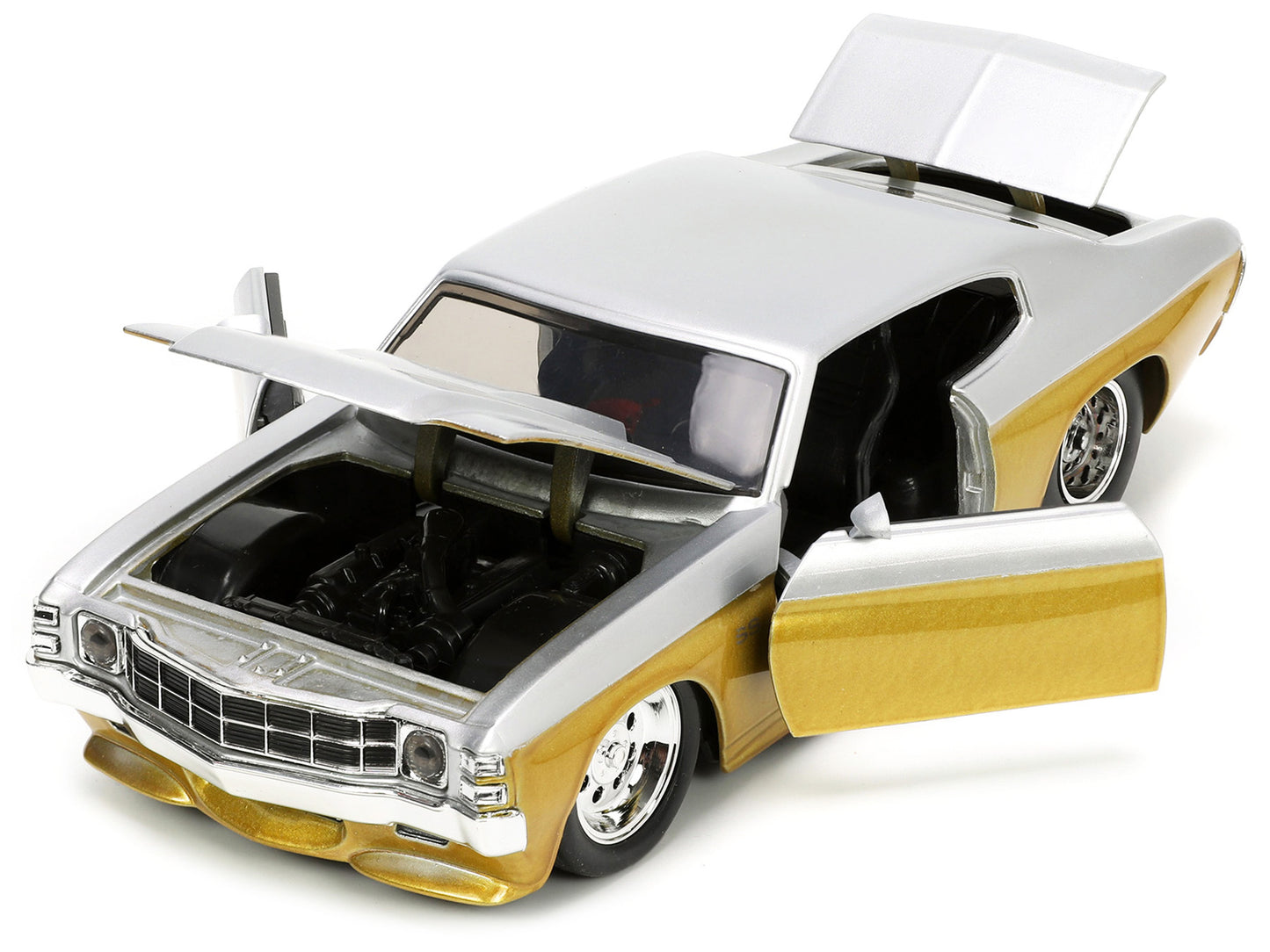 1970 Chevrolet Chevelle SS Gold and Silver Metallic "Bigtime - Premium Chevrolet Models from Jada - Just $58.49! Shop now at Rapidvehicles