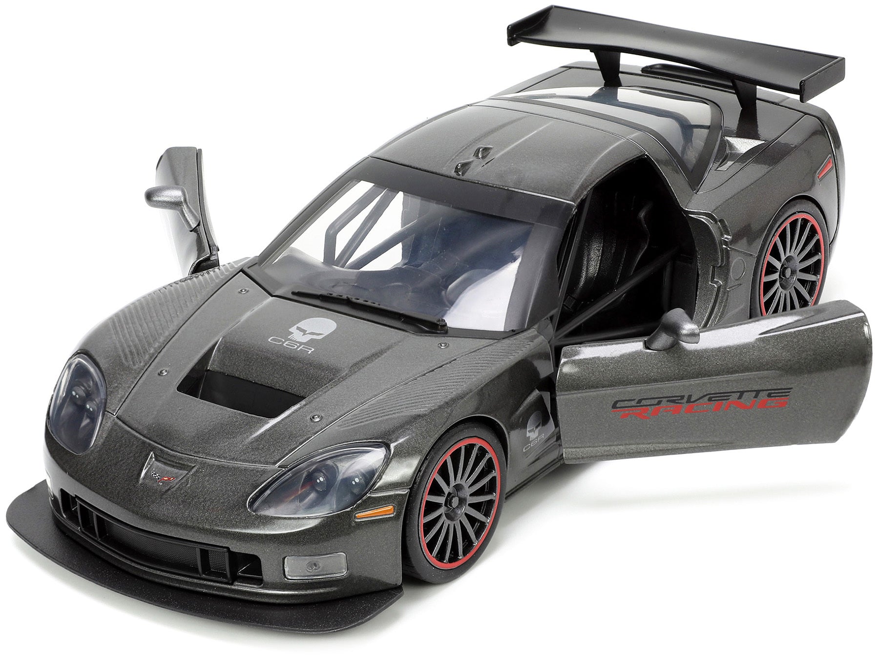 2005 Chevrolet Corvette C6-R Dark Gray Metallic "Corvette Racing" "Bigtime Muscle" Series 1/24 Diecast Model Car by Jada - Premium Corvette Models from Jada - Just $53.95! Shop now at Rapidvehicles