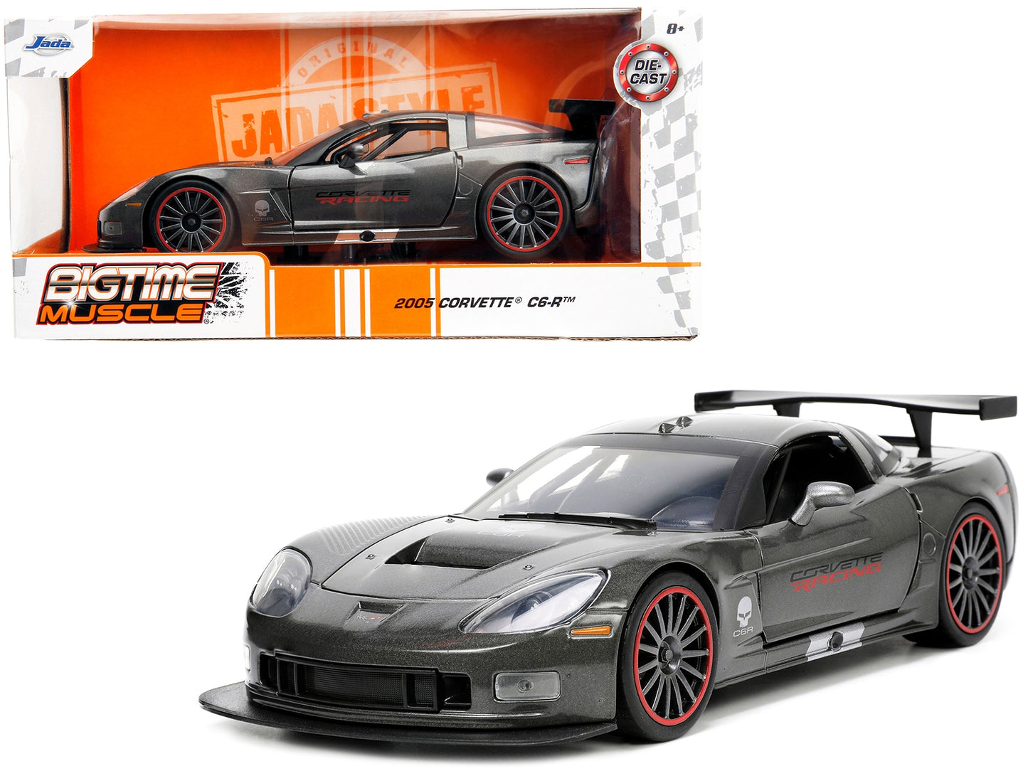 2005 Chevrolet Corvette C6-R Dark Gray Metallic "Corvette Racing" - Premium Corvette Models from Jada - Just $64.99! Shop now at Rapidvehicles