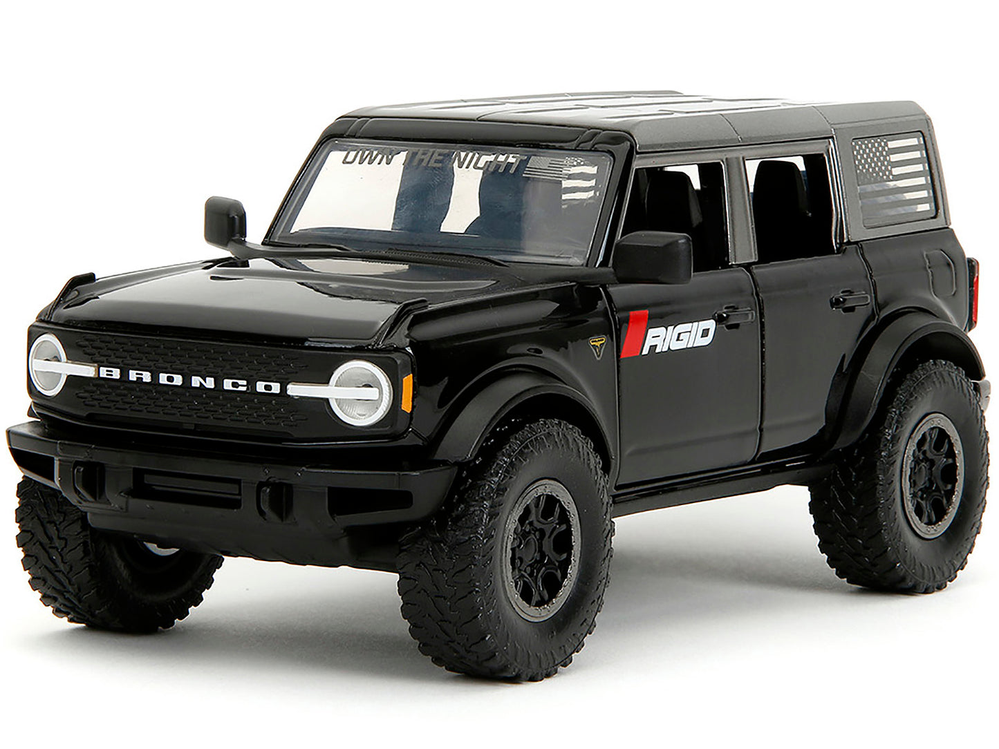 2021 Ford Bronco Badlands Black "Rigid" with Extra Wheels "Just - Premium Ford Models from Jada - Just $58.49! Shop now at Rapidvehicles