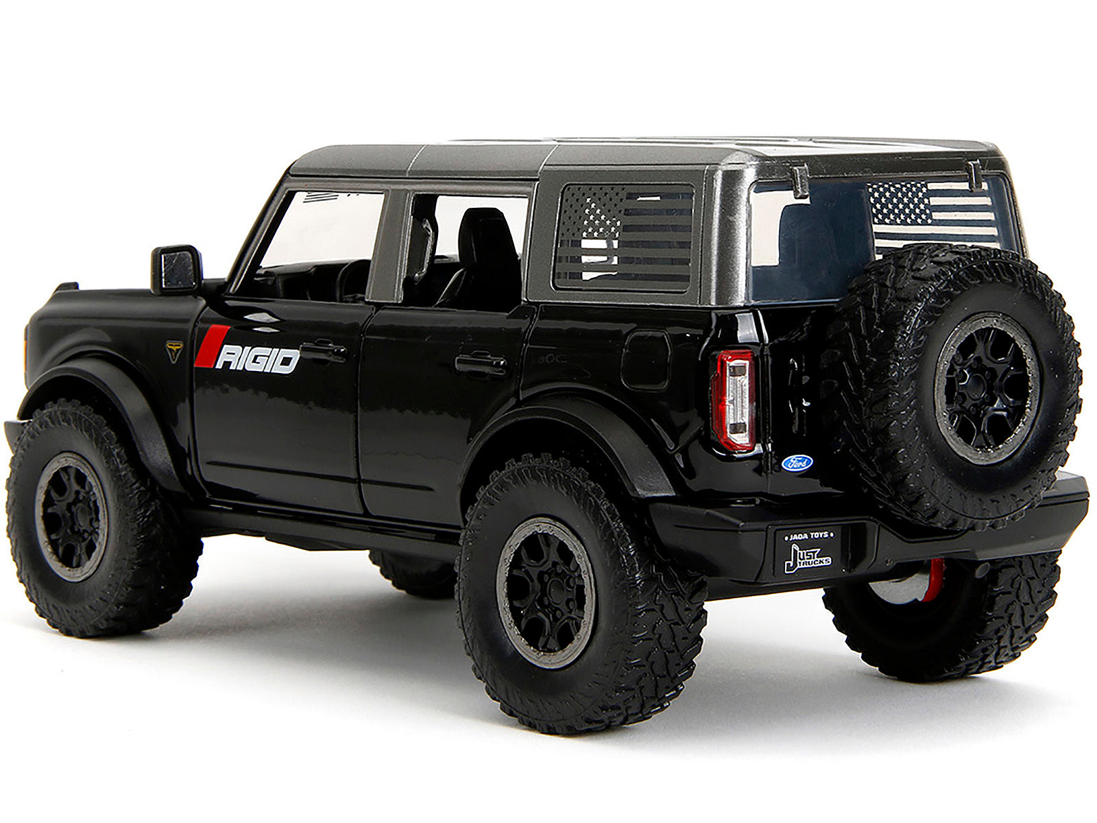 2021 Ford Bronco Badlands Black "Rigid" with Extra Wheels "Just Trucks" Series 1/24 Diecast Model Car by Jada - Premium Ford Models from Jada - Just $53.81! Shop now at Rapidvehicles