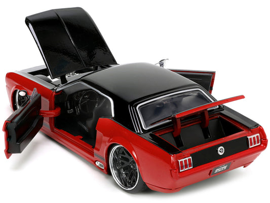 1965 Ford Mustang Custom Red and Black "Bigtime Muscle" Series - Premium Mustang Models from Jada - Just $53.95! Shop now at Rapidvehicles