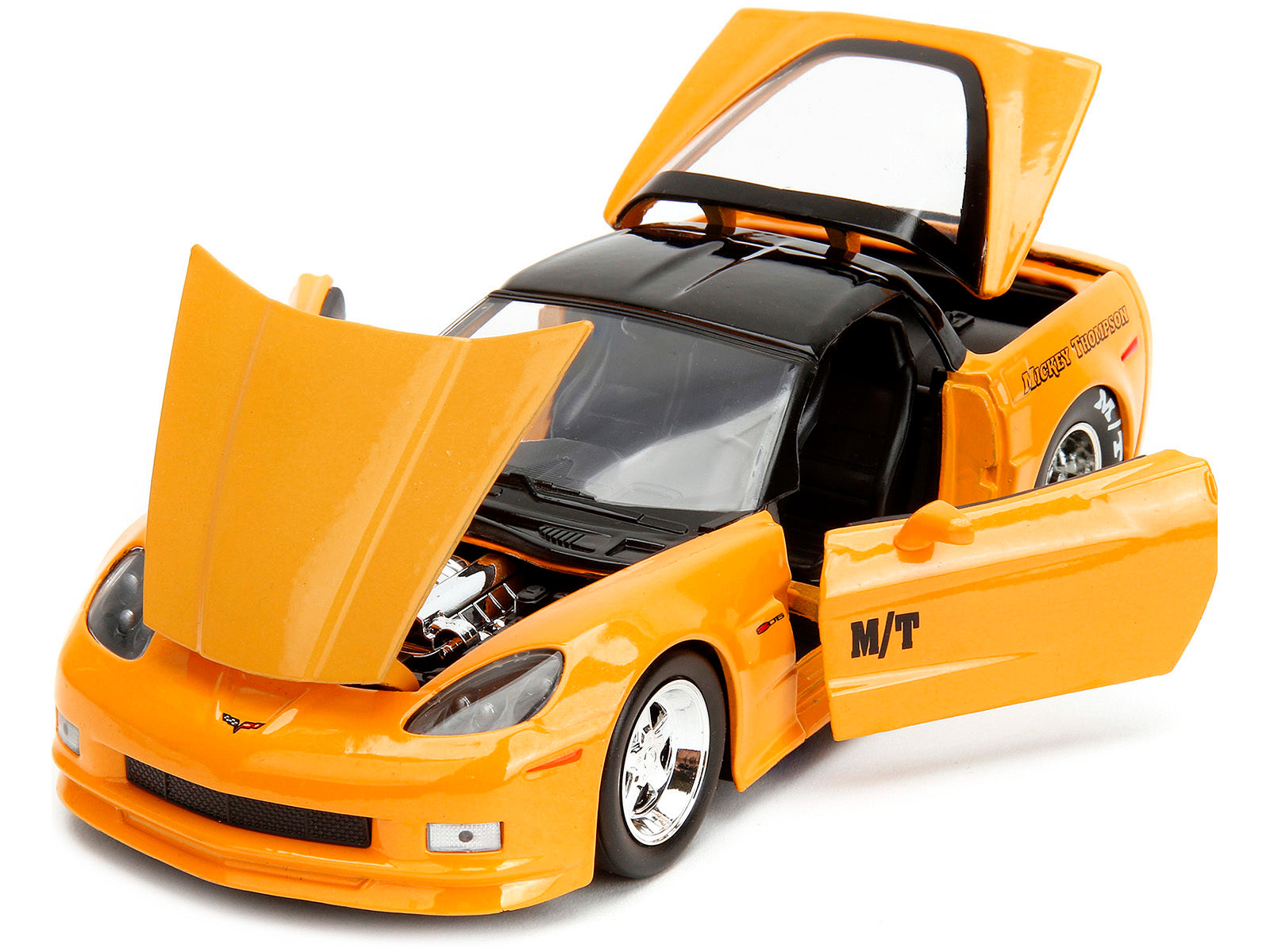 2006 Chevrolet Corvette Yellow with Black Top "Mickey Thompson" "Bigtime Muscle" Series 1/24 Diecast Model Car by Jada - Premium Corvette Models from Jada - Just $56.38! Shop now at Rapidvehicles