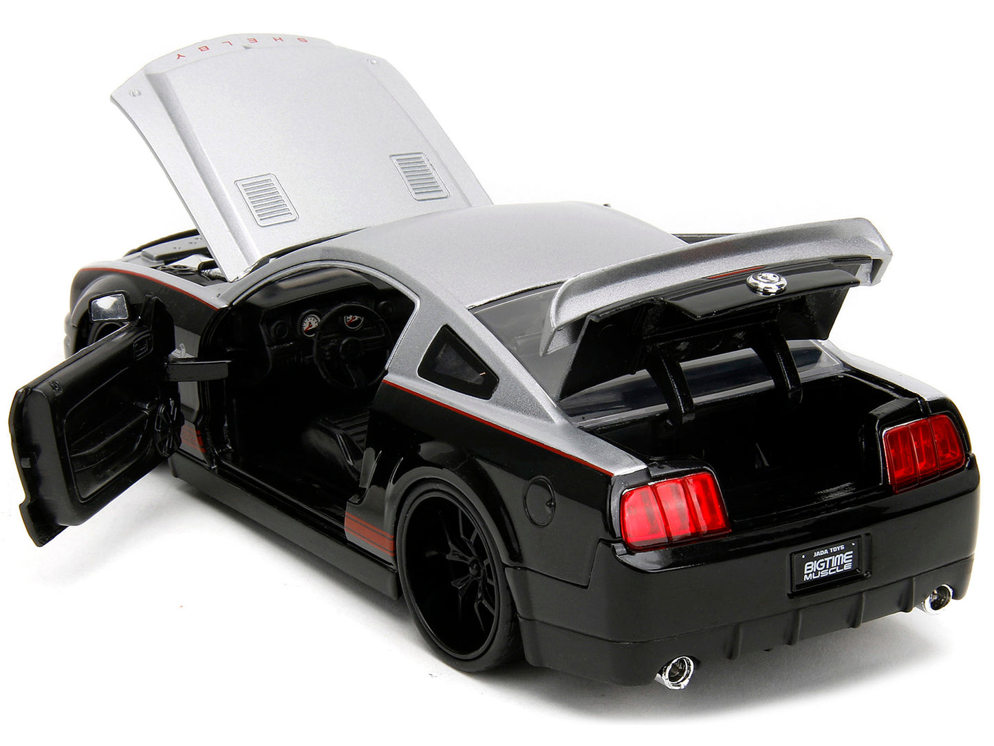 2008 Ford Shelby Mustang GT-500KR Silver and Black with RedFREE SHIPPING IN US - Premium Mustang Models from Jada - Just $62.09! Shop now at Rapidvehicles