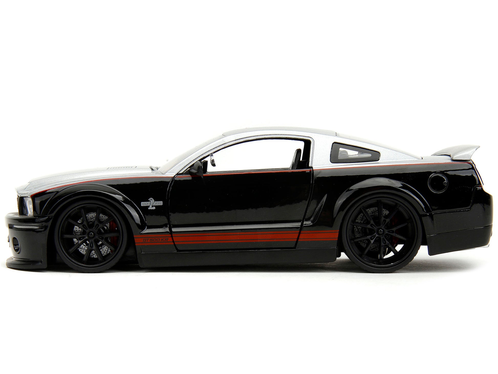 2008 Ford Shelby Mustang GT-500KR Silver and Black with RedFREE SHIPPING IN US - Premium Mustang Models from Jada - Just $62.09! Shop now at Rapidvehicles