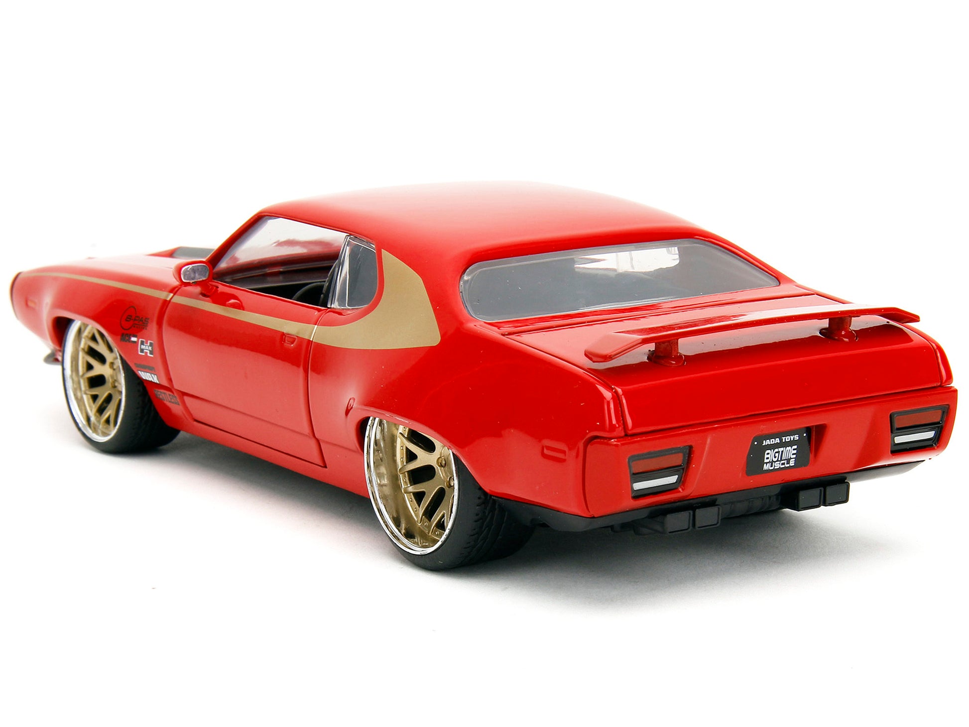 1972 Plymouth GTX Red with Gold Graphics "Bigtime Muscle" Series - Premium Plymouth Models from Jada - Just $53.99! Shop now at Rapidvehicles