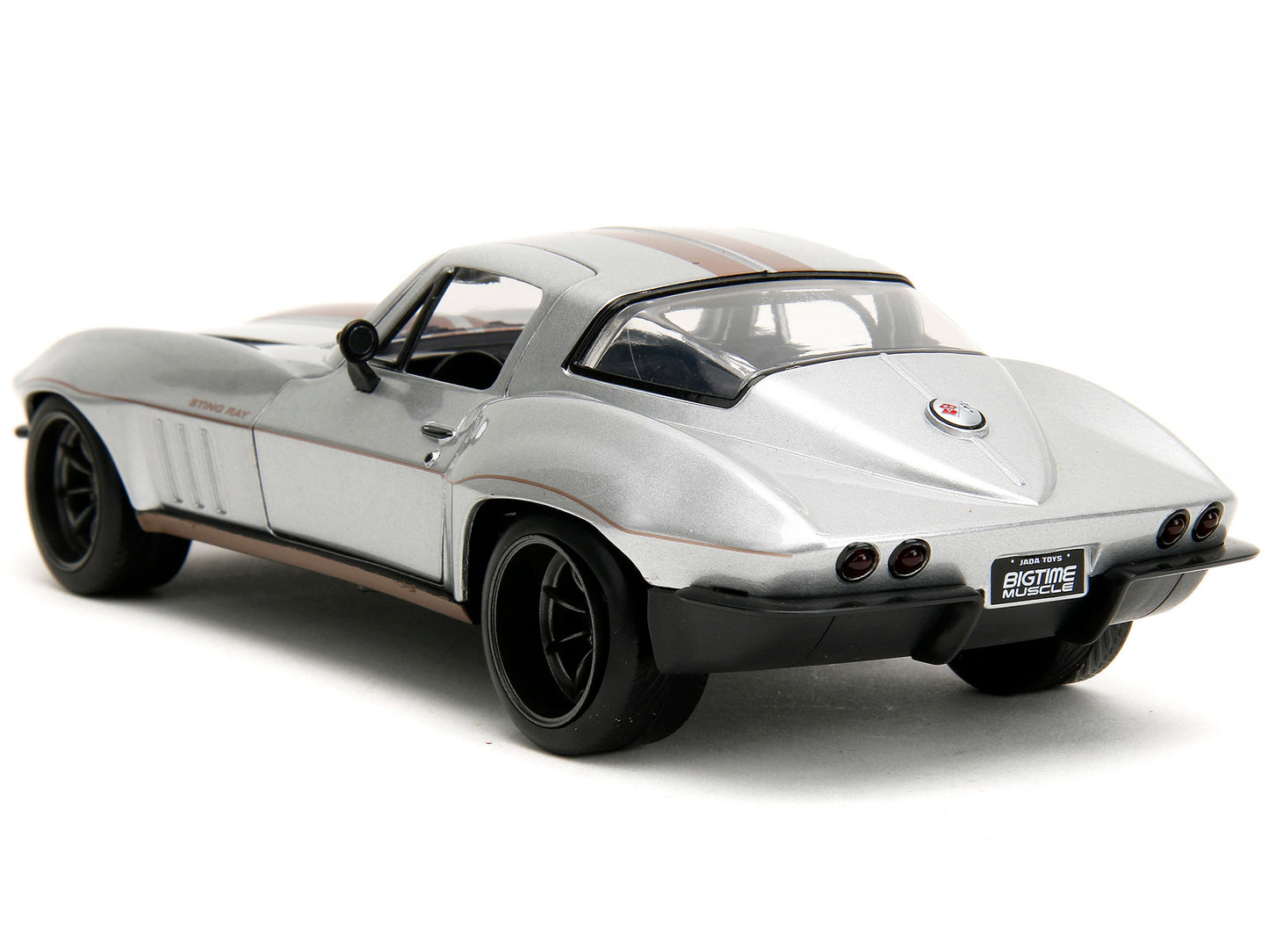 1966 Chevrolet Corvette Silver Metallic with Bronze Stripes