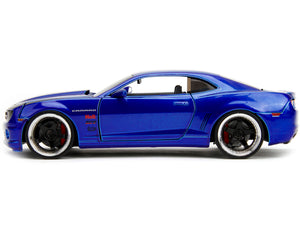 2010 Chevrolet Camaro Candy Blue with Black Hood "Bigtime Muscle" Series 1/24 Diecast Model Car by Jada - Premium Chevrolet Models from Jada - Just $53.95! Shop now at Rapidvehicles