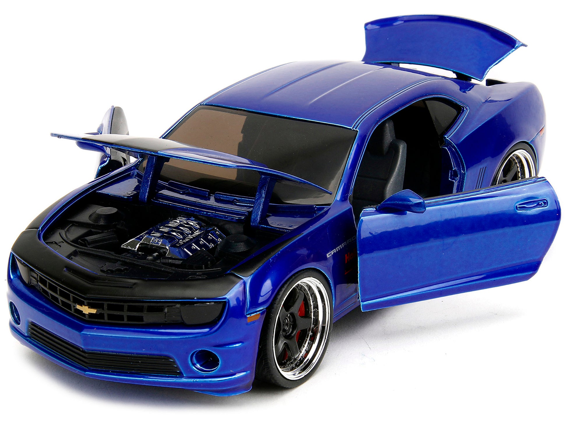 2010 Chevrolet Camaro Candy Blue with Black Hood "Bigtime Muscle" - Premium Chevrolet Models from Jada - Just $48.56! Shop now at Rapidvehicles