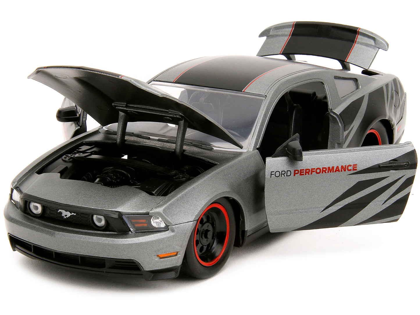 2010 Ford Mustang GT Matt Gray Metallic with Black Graphics and - Premium Mustang Models from Jada - Just $58.49! Shop now at Rapidvehicles