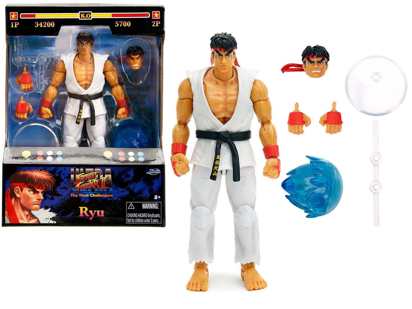 Ryu 6" Moveable Figure with Accessories and Alternate Head and - Premium Figures from Jada - Just $58.99! Shop now at Rapidvehicles