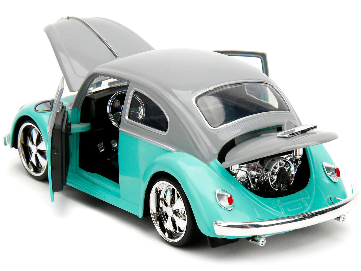 1959 Volkswagen Beetle Gray and Light Blue "Punch Buggy" Series