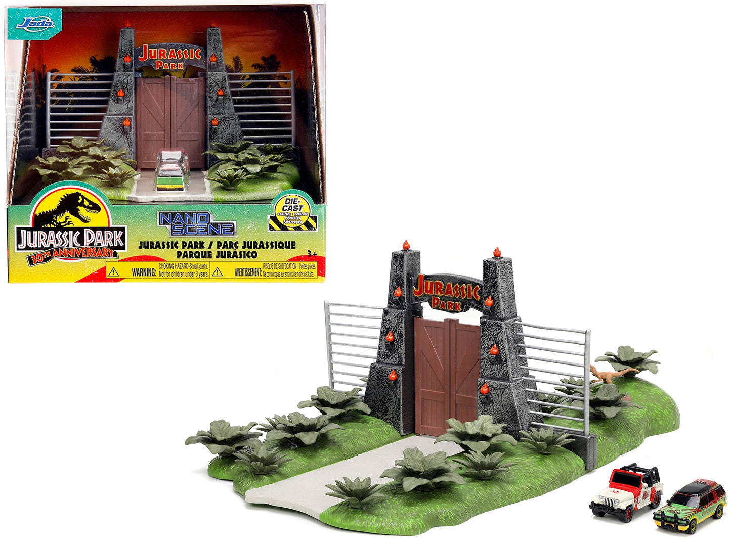 Jurassic Park Theme Park Entrance Diorama with Jeep Wrangler and - Premium Ford Models from Jada - Just $62.09! Shop now at Rapidvehicles