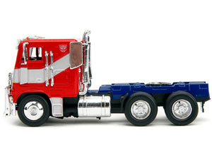 Optimus Prime Tractor Truck Red and Blue with Silver Stripes "Transformers: Rise of the Beasts" (2023) Movie "Hollywood Rides" Series 1/32 Diecast Model Car by Jada - Premium Movie/TV Series Models from Jada - Just $26.68! Shop now at Rapidvehicles