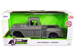 1955 Chevrolet Stepside Pickup Truck Gray "Just Trucks" Series 1/24 Diecast Model Car by Jada - Premium Pickup Trucks Models from Jada - Just $48.22! Shop now at Rapidvehicles