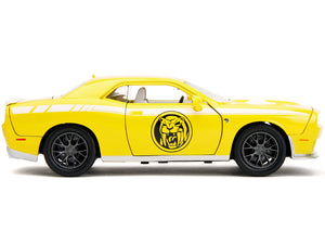 2015 Dodge Challenger SRT Hellcat Yellow with Graphics and Yellow Ranger Diecast Figure "Power Rangers" "Hollywood Rides" Series 1/24 Diecast Model Car by Jada - Premium Movie/TV Series Models from Jada - Just $53.99! Shop now at Rapidvehicles