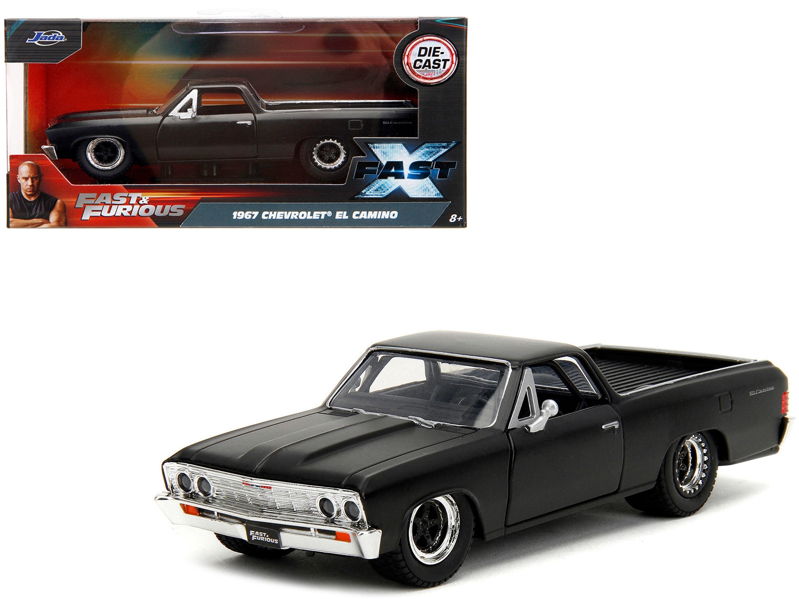 1967 Chevrolet El Camino Matt Black "Fast & Furious" Series 1/32 Diecast Model Car by Jada - Premium Fast & Furious Models from Jada - Just $26.68! Shop now at Rapidvehicles