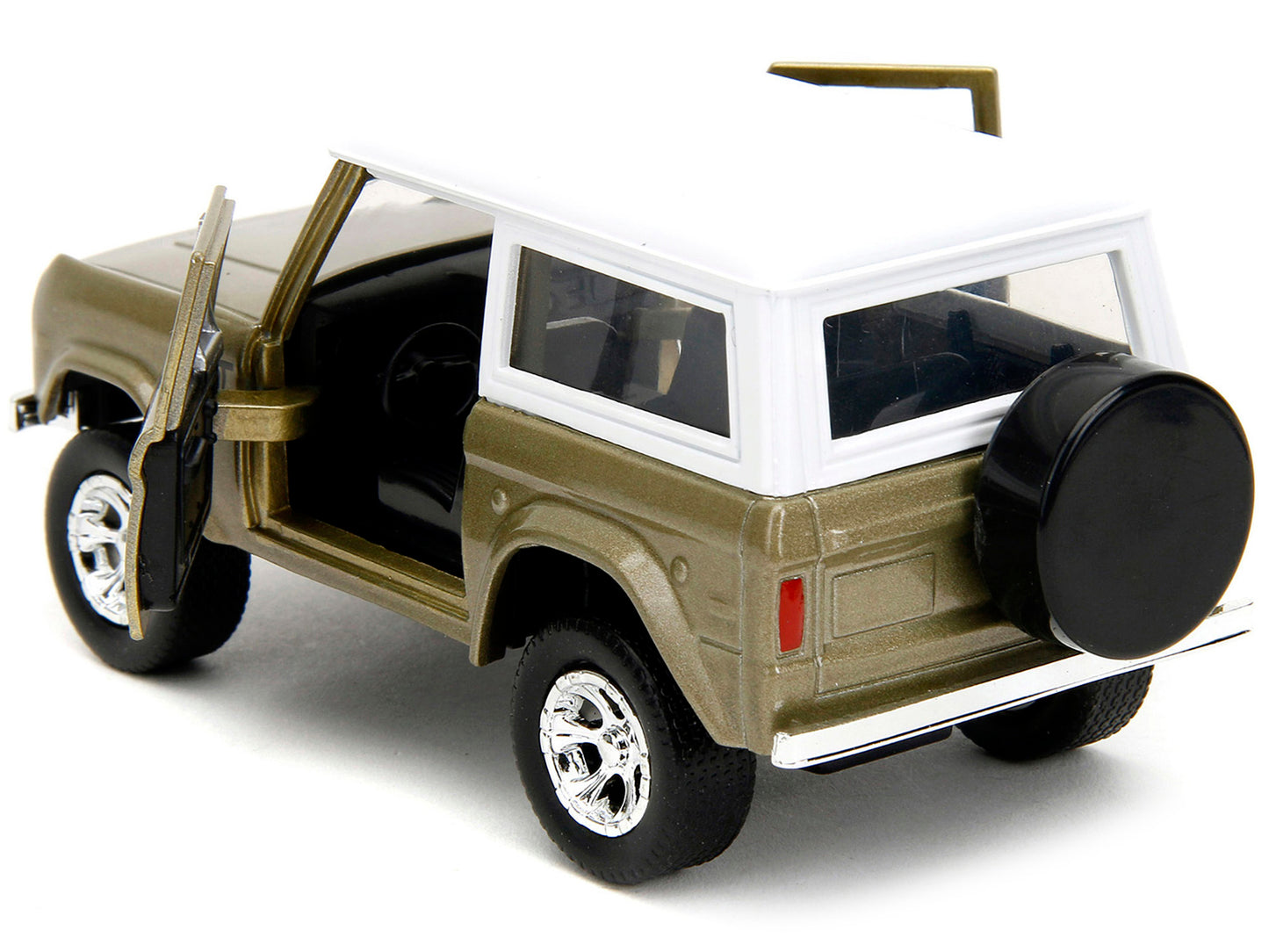 1973 Ford Bronco Gold Metallic with White Top and Groot Diecast - Premium Movie/TV Series Models from Jada - Just $32.39! Shop now at Rapidvehicles