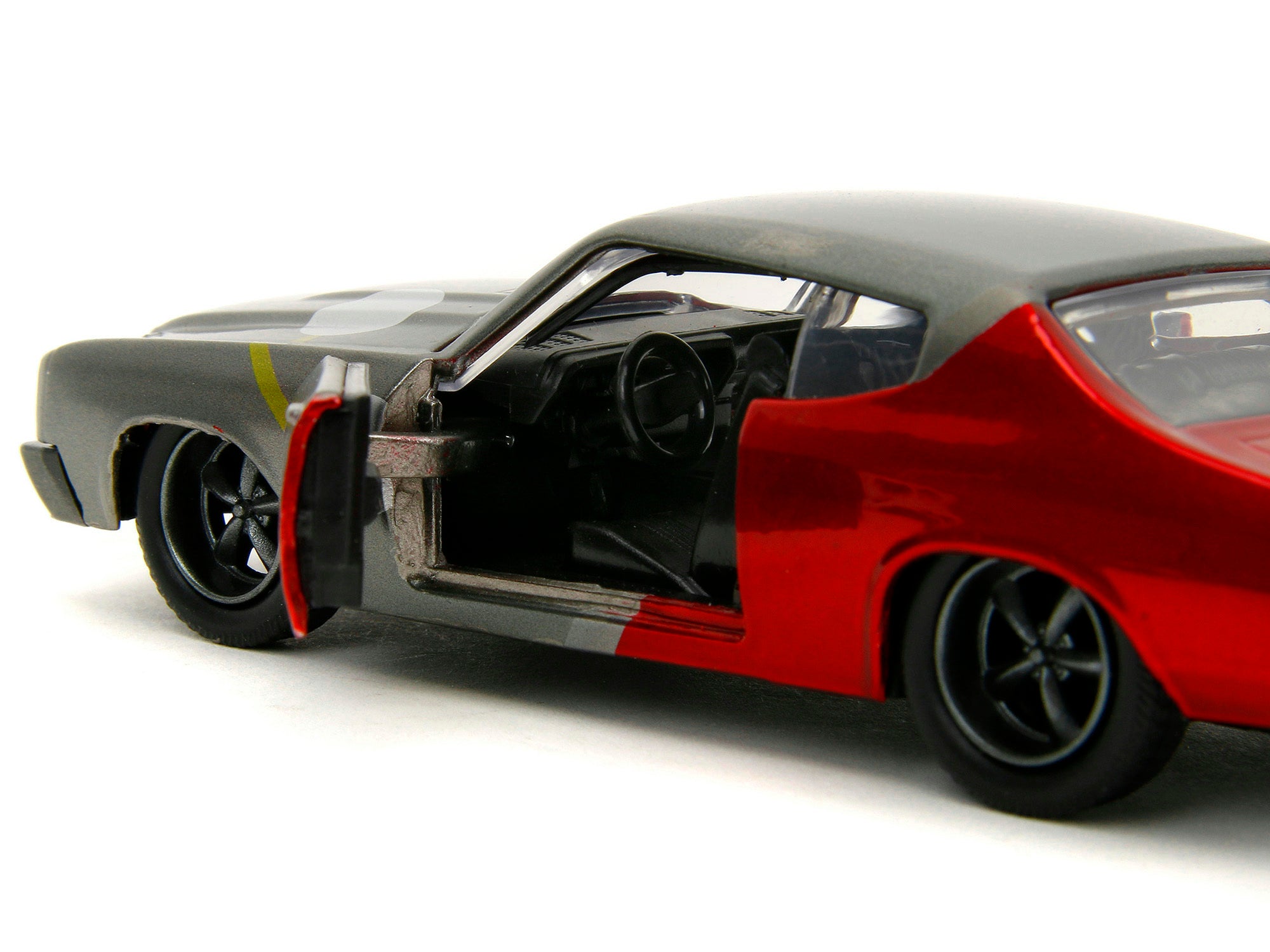 1970 Chevrolet Chevelle SS Gray Metallic and Red Metallic with Black Hood and Thor Diecast Figure "The Avengers" "Hollywood Rides" Series 1/32 Diecast Model Car by Jada - Premium Movie/TV Series Models from Jada - Just $29.91! Shop now at Rapidvehicles