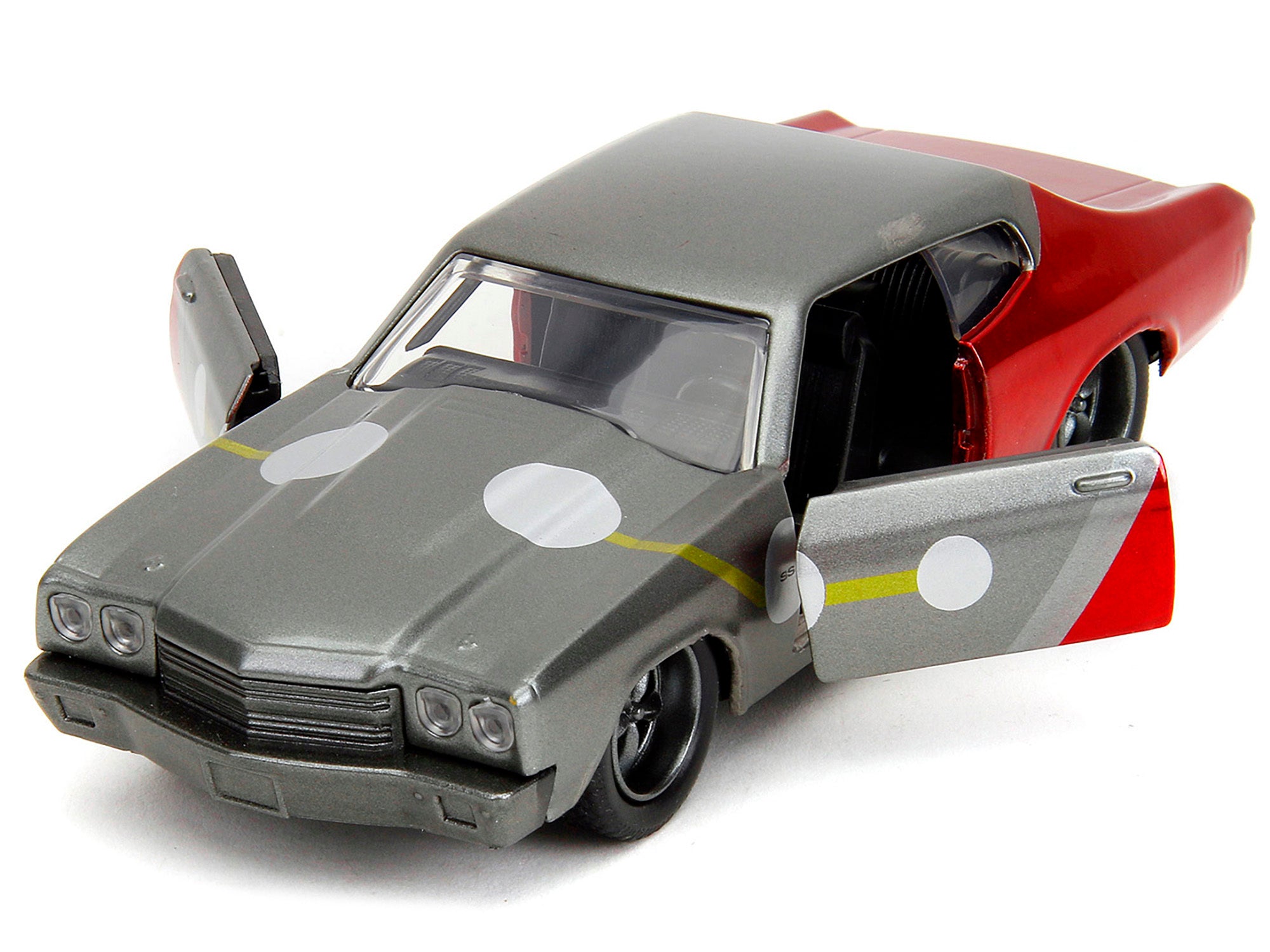 1970 Chevrolet Chevelle SS Gray Metallic and Red Metallic with Black Hood and Thor Diecast Figure "The Avengers" "Hollywood Rides" Series 1/32 Diecast Model Car by Jada - Premium Movie/TV Series Models from Jada - Just $29.91! Shop now at Rapidvehicles