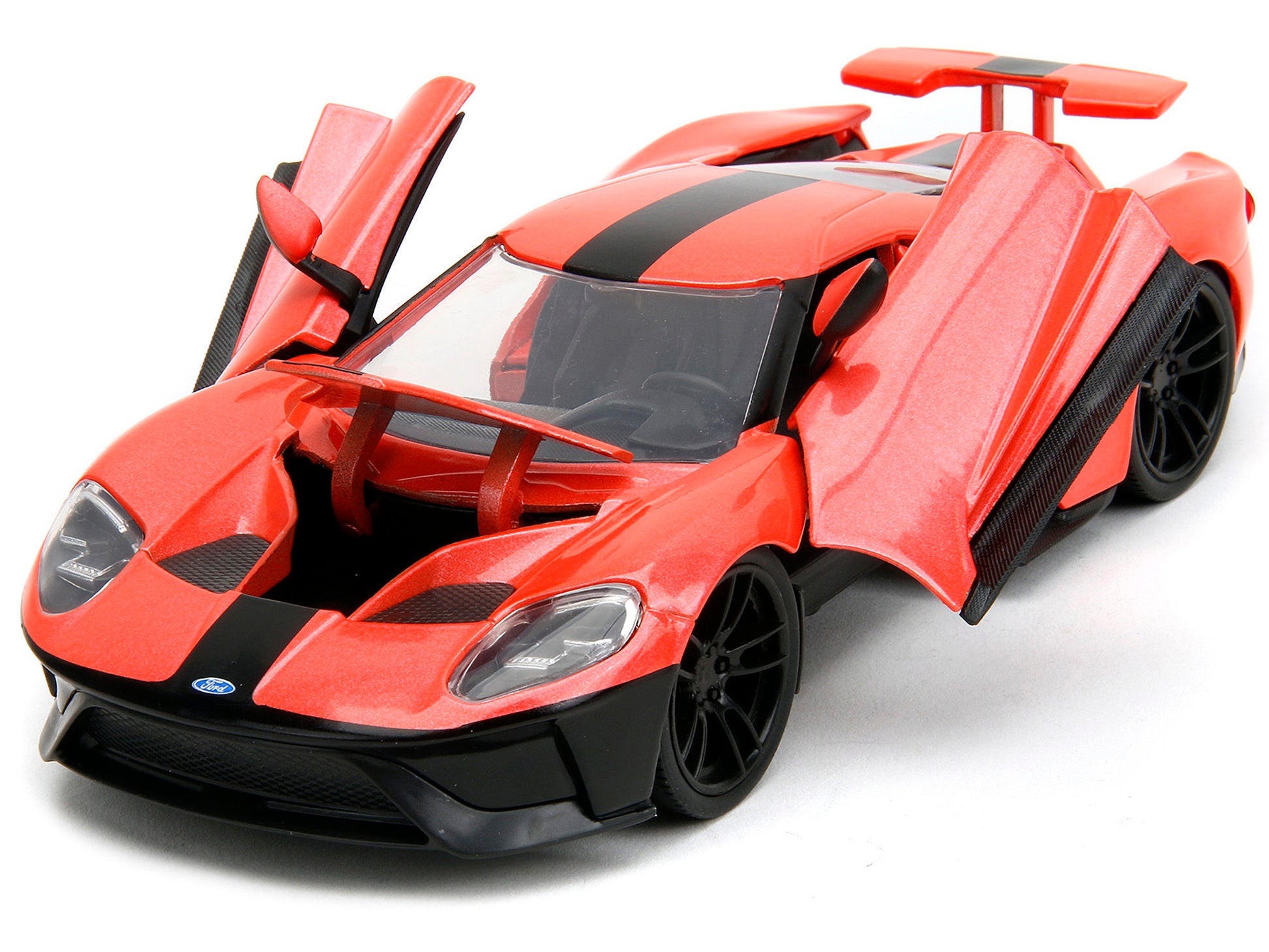 2017 Ford GT Light Red Metallic with Black Stripe "Pink Slips" - Premium Ford Models from Jada - Just $62.99! Shop now at Rapidvehicles