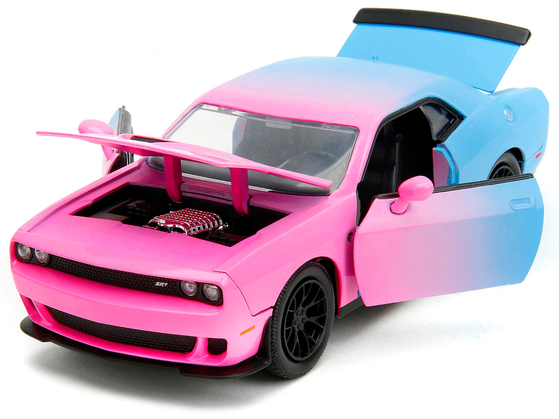 2015 Dodge Challenger SRT Hellcat Pink and Blue "Pink Slips" - Premium Dodge Models from Jada - Just $62.99! Shop now at Rapidvehicles