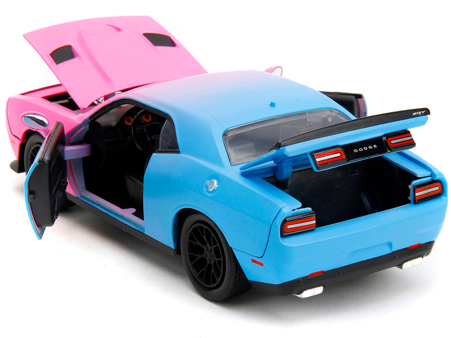 2015 Dodge Challenger SRT Hellcat Pink and Blue "Pink Slips" - Premium Dodge Models from Jada - Just $62.99! Shop now at Rapidvehicles