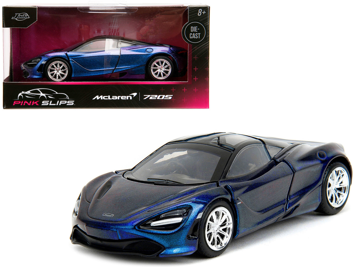 McLaren 720S Blue Metallic with Black Top "Pink Slips" Series - Premium McLaren Models from Jada - Just $32.99! Shop now at Rapidvehicles