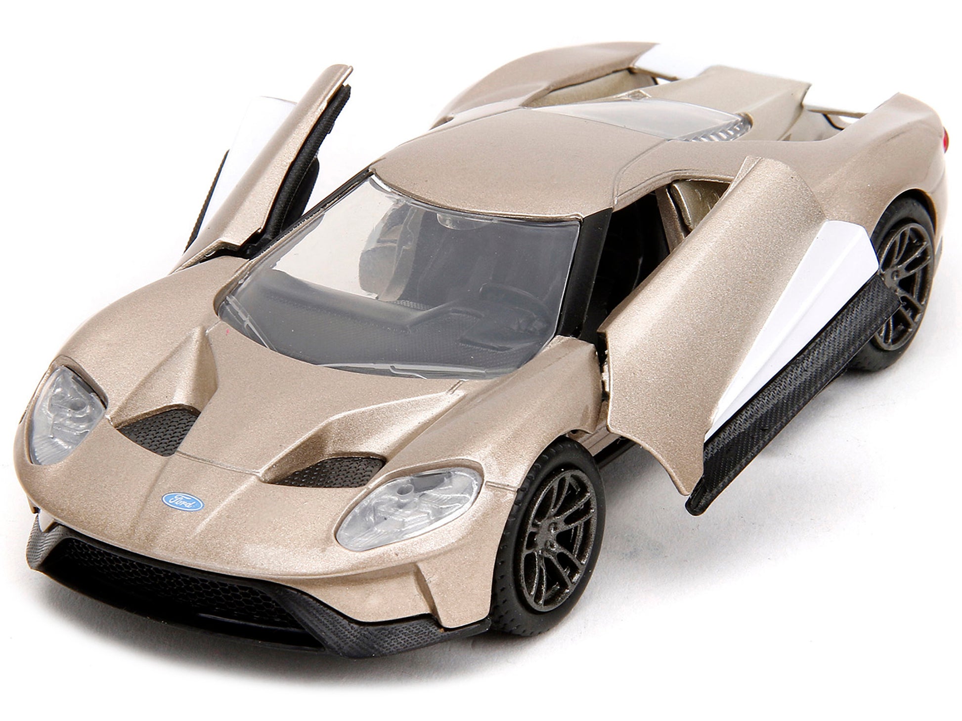 2017 Ford GT Gold Metallic with White Accents "Pink Slips" Series - Premium Ford Models from Jada - Just $29.69! Shop now at Rapidvehicles