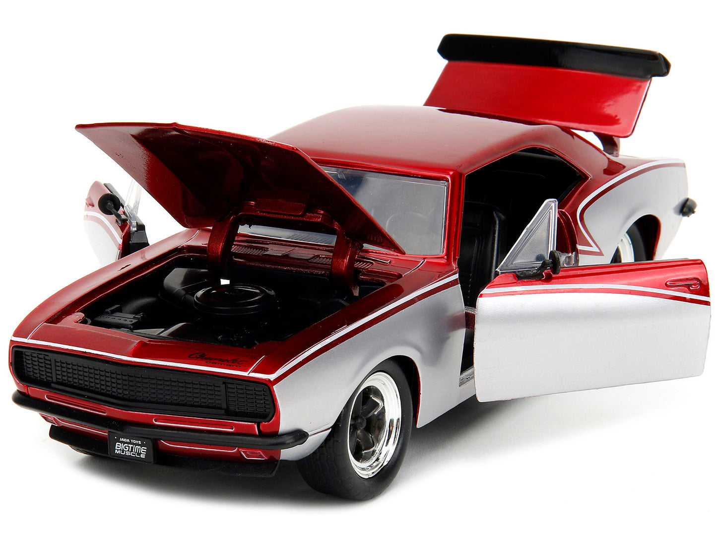 1967 Chevrolet Camaro Candy Red and Silver Metallic "Bigtime - Premium Chevrolet Models from Jada - Just $62.09! Shop now at Rapidvehicles