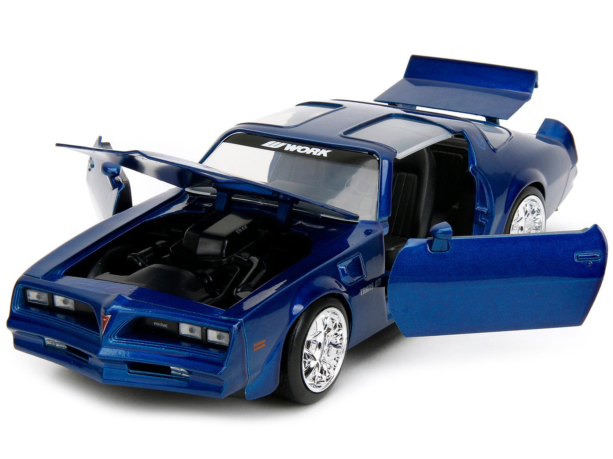 1977 Pontiac Firebird Trans Am Blue Metallic "Bigtime Muscle" Series 1/24 Diecast Model Car by Jada - Premium Pontiac Models from Jada - Just $45.99! Shop now at Rapidvehicles