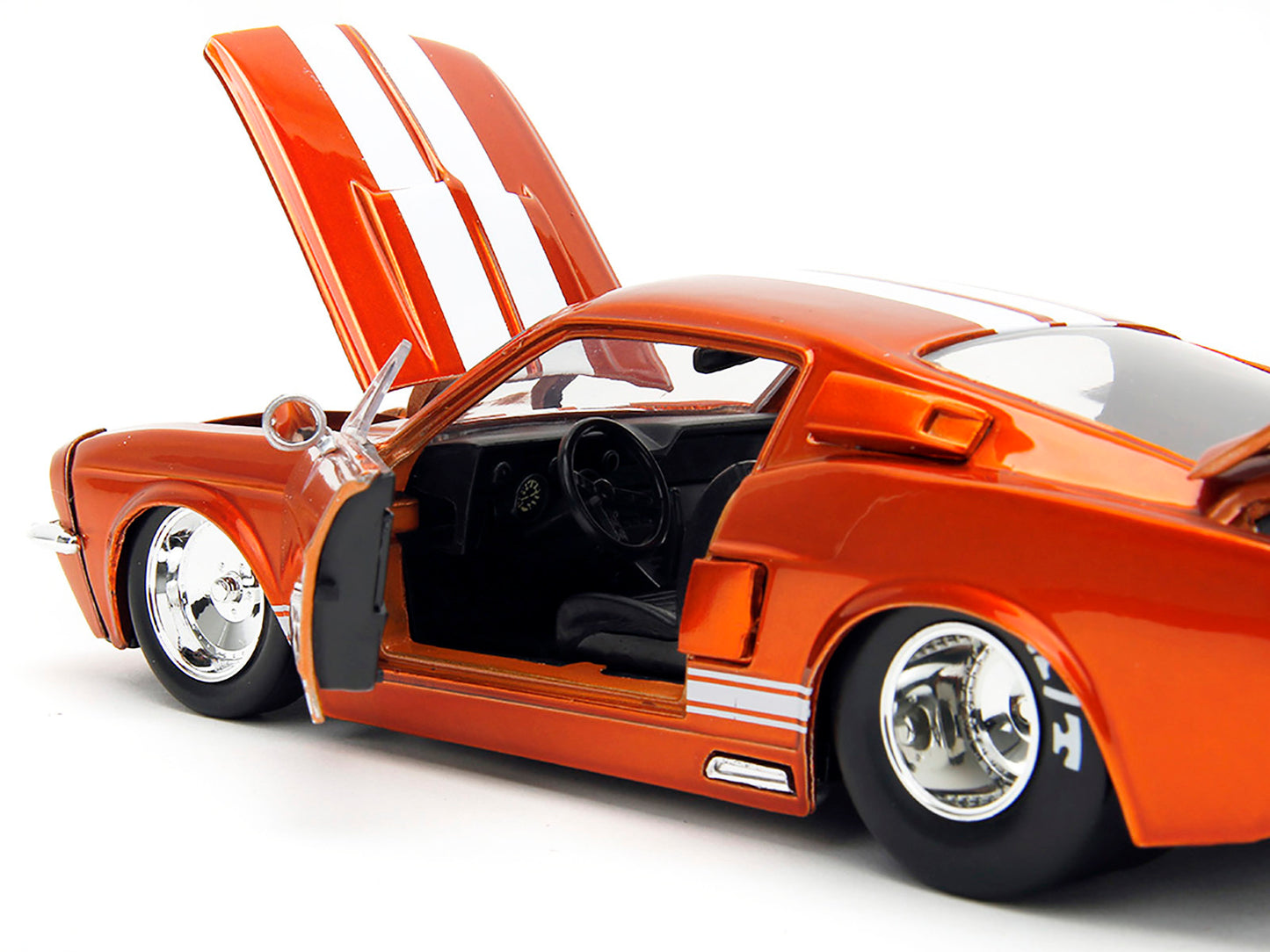 1967 Ford Mustang Shelby GT500 Candy Orange with White Stripes - Premium Mustang Models from Jada - Just $61.19! Shop now at Rapidvehicles