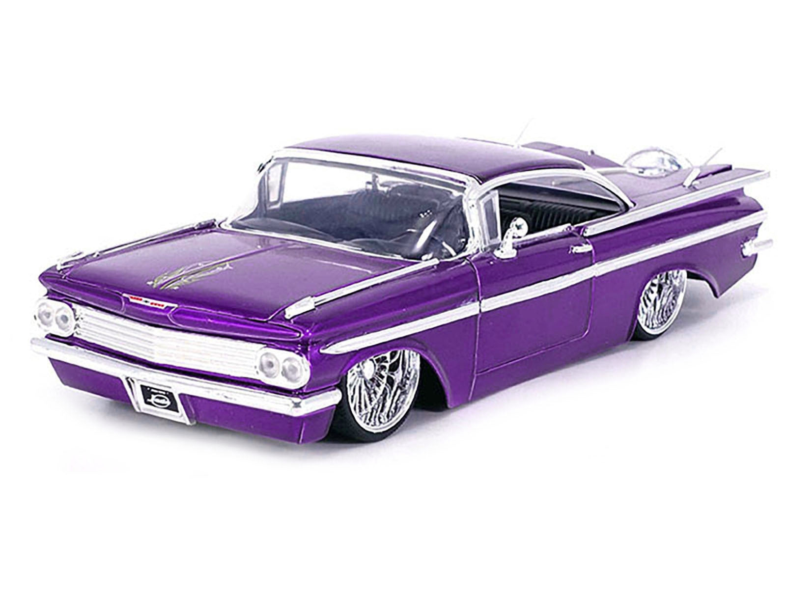 1959 Chevrolet Impala Lowrider Candy Purple with DUB Wire Wheels - Premium Chevrolet Models from Jada - Just $62.99! Shop now at Rapidvehicles