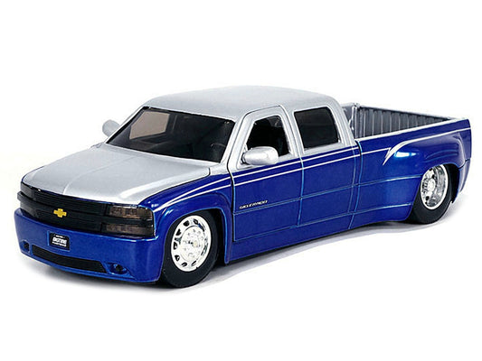 1999 Chevrolet Silverado Dually Pickup Truck Blue Metallic and