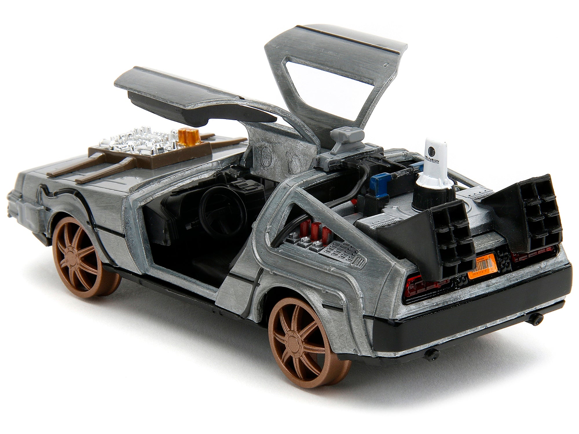 DeLorean DMC (Time Machine) Brushed Metal Train Wheel Version "Back to the Future Part III" (1990) Movie "Hollywood Rides" Series 1/32 Diecast Model Car by Jada - Premium Movie/TV Series Models from Jada - Just $26.68! Shop now at Rapidvehicles