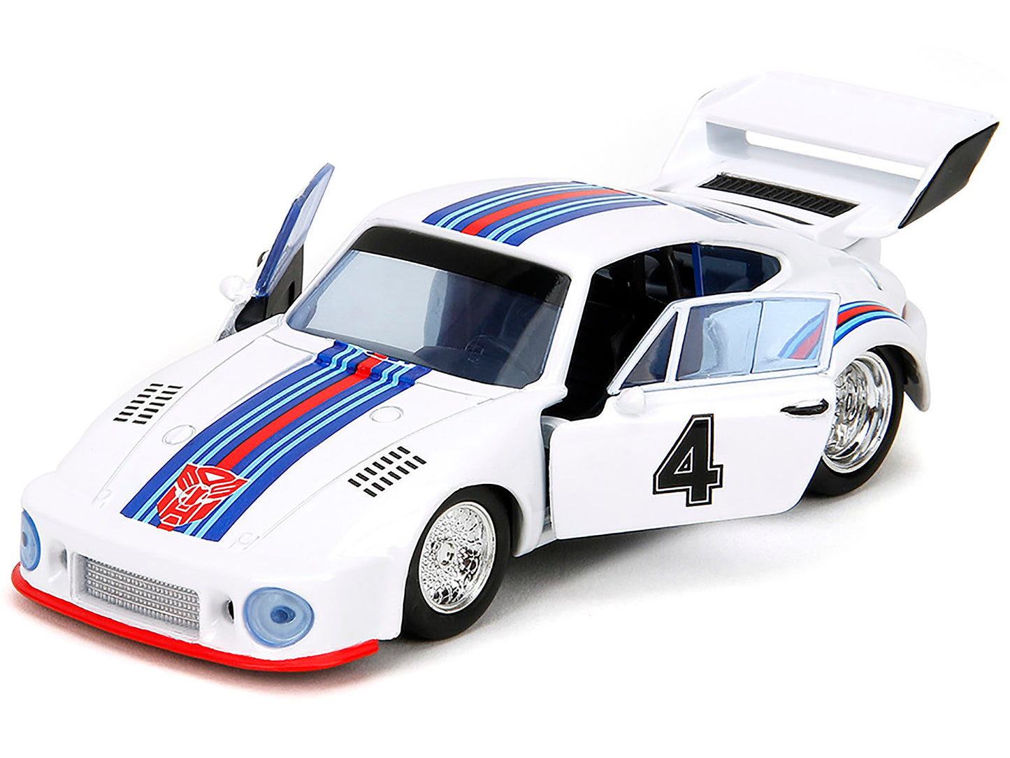 Porsche 935 Turbo #4 "Jazz" White with Blue and Red Stripes - Premium Porsche Models from Jada - Just $24.01! Shop now at Rapidvehicles