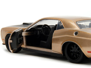 2012 Dodge Challenger SRT8 Gold Metallic with Black Hood "Pink Slips" Series 1/32 Diecast Model Car by Jada - Premium Dodge Models from Jada - Just $19.99! Shop now at Rapidvehicles