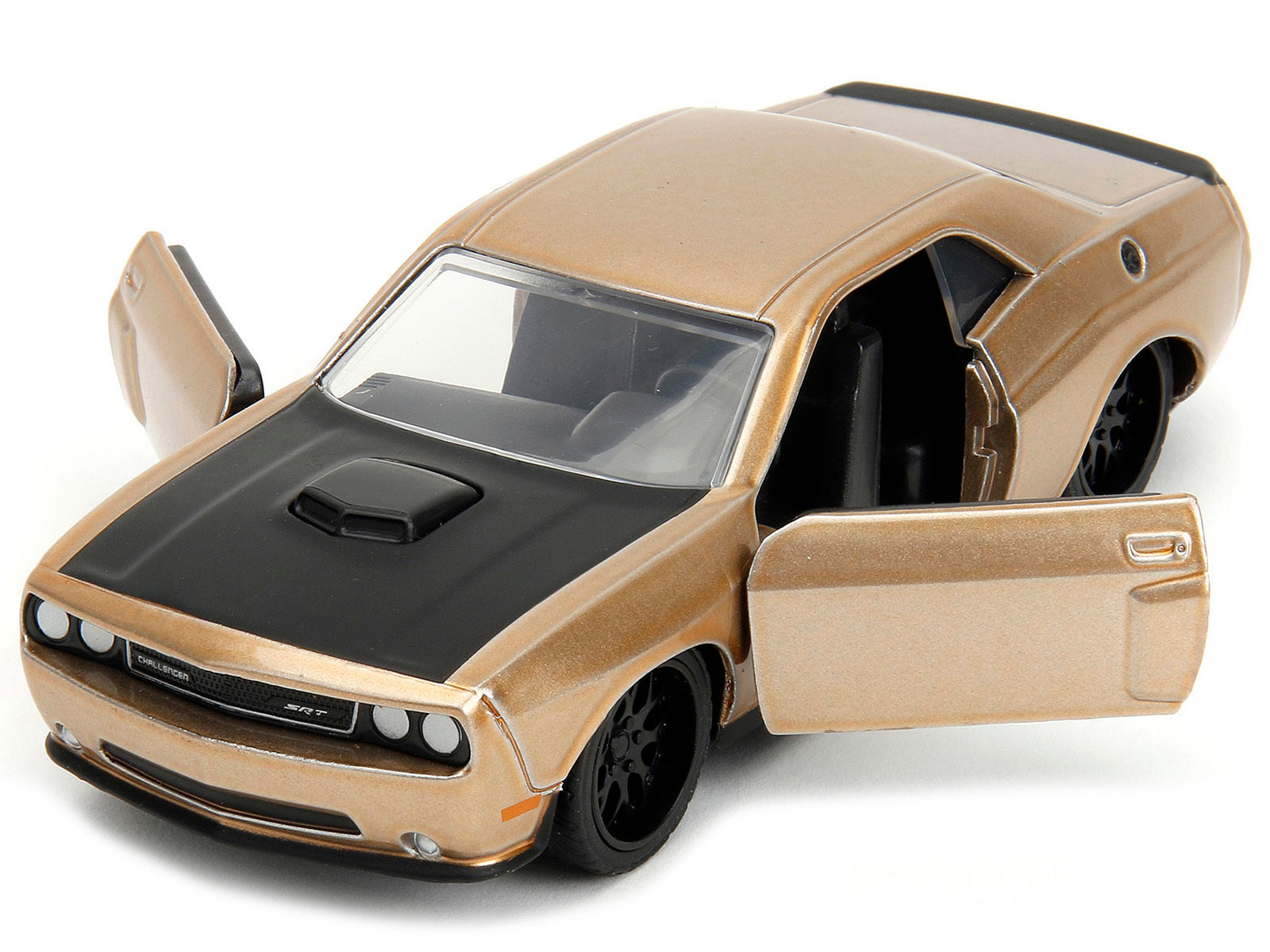 2012 Dodge Challenger SRT8 Gold Metallic with Black Hood "Pink Slips" Series 1/32 Diecast Model Car by Jada - Premium Dodge Models from Jada - Just $19.99! Shop now at Rapidvehicles