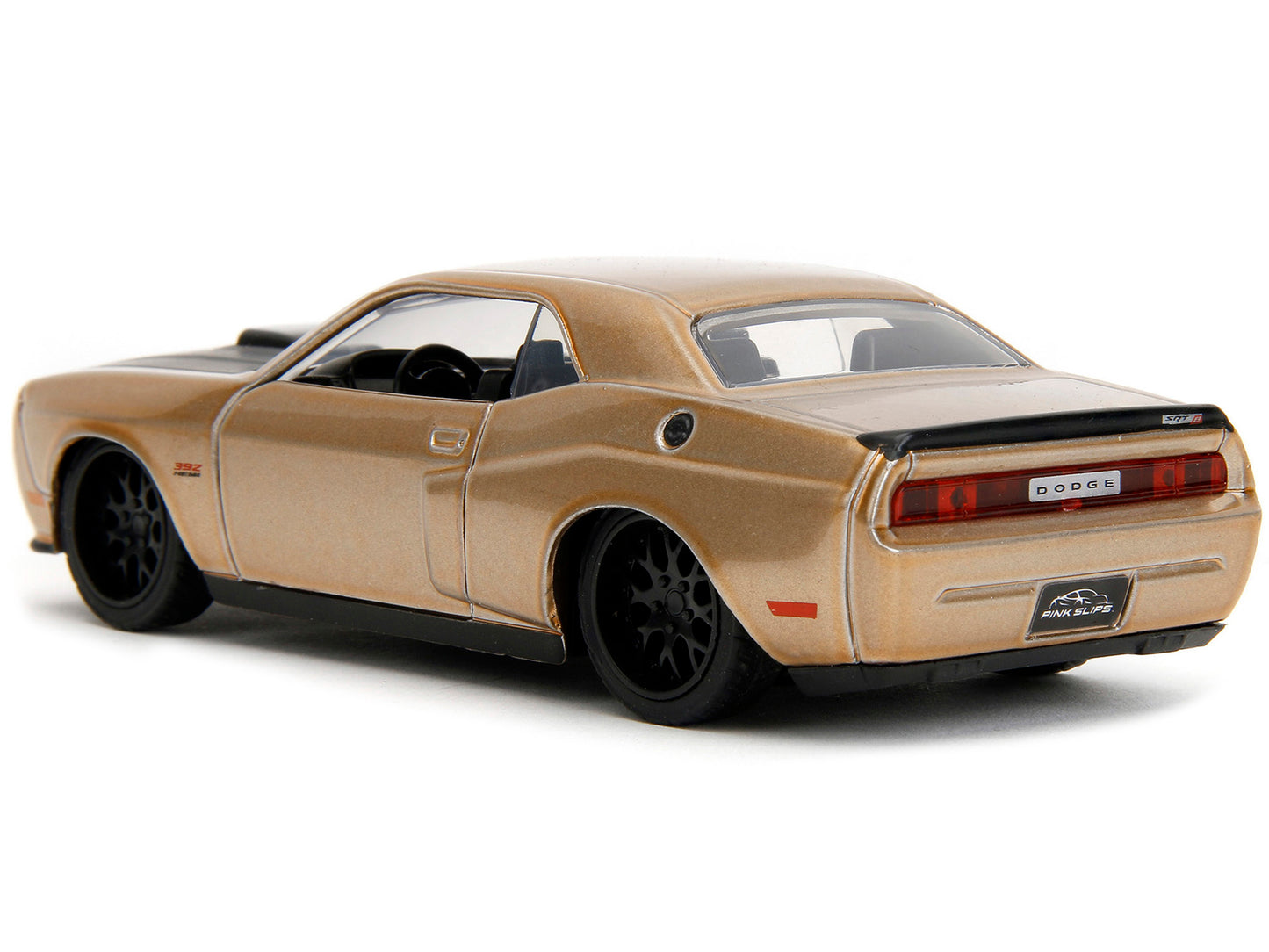 2012 Dodge Challenger SRT8 Gold Metallic with Black Hood "Pink - Premium Dodge Models from Jada - Just $29.69! Shop now at Rapidvehicles