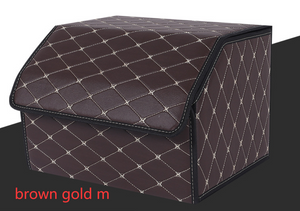 Color: Brown gold, Size: M - Car Organizer Car storage box - Premium Interior Parts from Rapidvehicles - Just $51.03! Shop now at Rapidvehicles