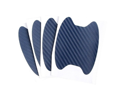 Color: Blue - 4pcs / set of door stickers carbon fiber - Premium Car Stickers from Rapidvehicles - Just $10.99! Shop now at Rapidvehicles