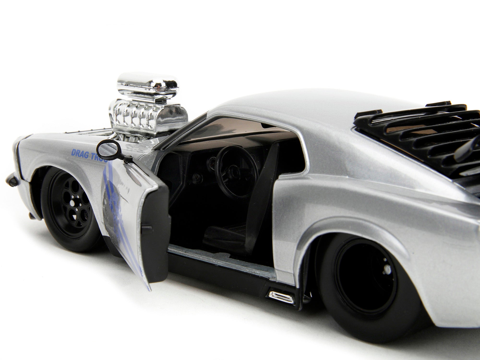 1970 Ford Mustang Boss 429 Silver Metallic "Highway Drag - Drag Trooper" "Bigtime Muscle" Series 1/24 Diecast Model Car by Jada - Premium Mustang Models from Jada - Just $45.99! Shop now at Rapidvehicles