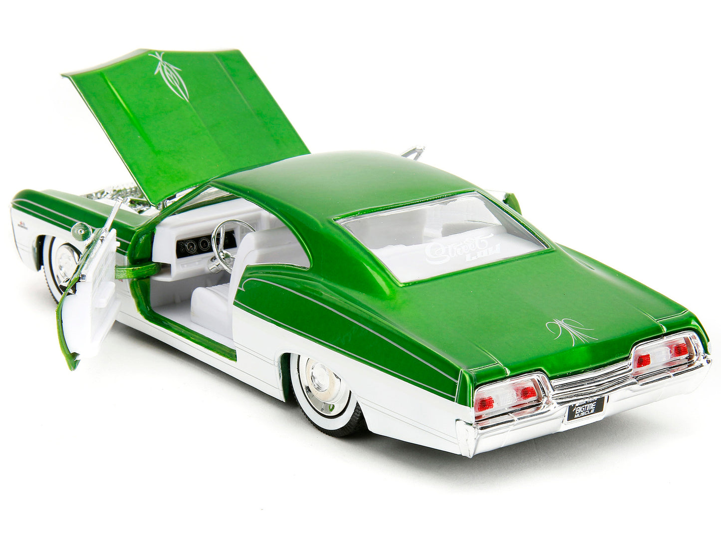 1967 Chevrolet Impala SS Green Metallic and White with White - Premium Chevrolet Models from Jada - Just $61.19! Shop now at Rapidvehicles