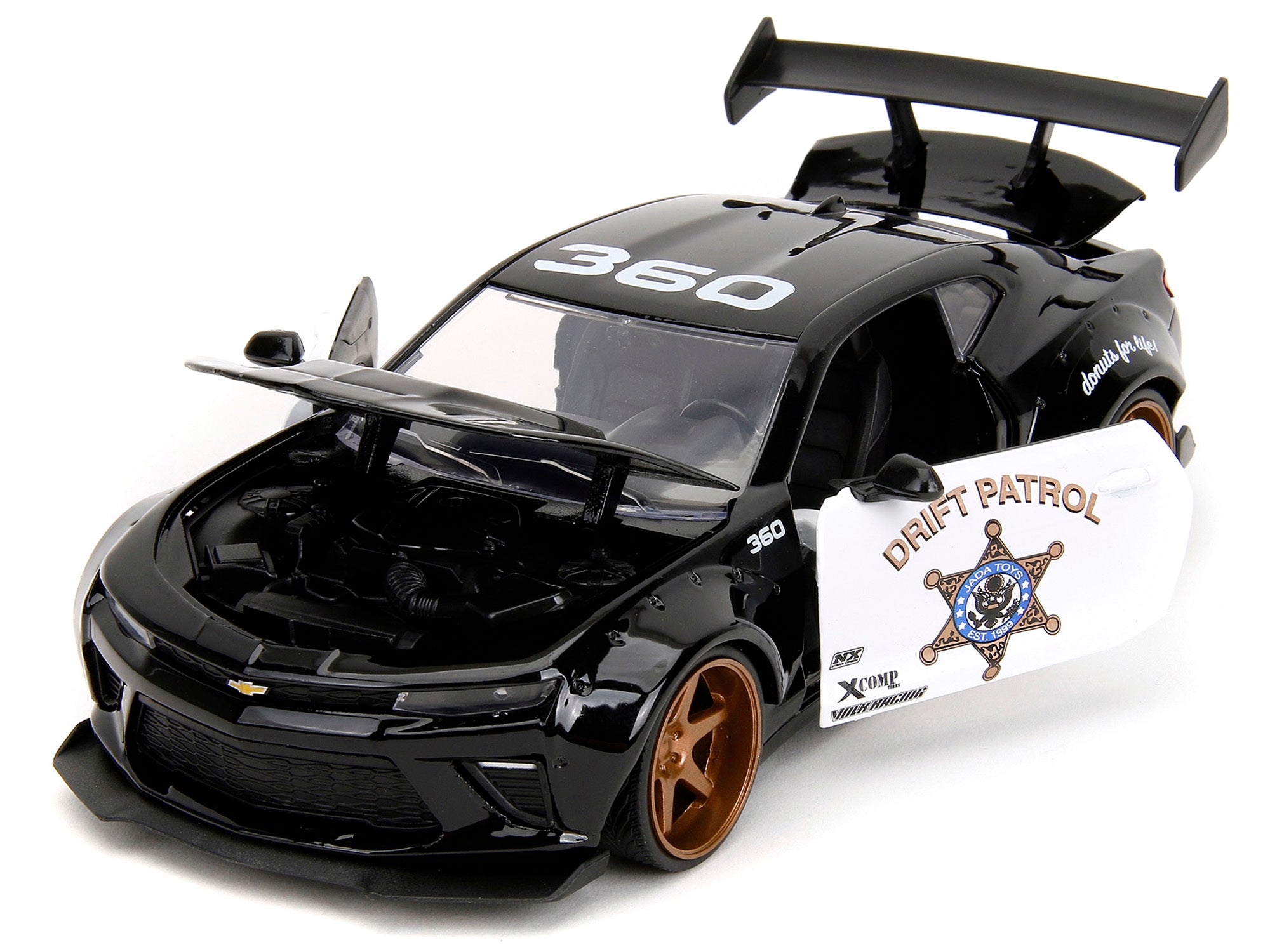 2016 Chevrolet Camaro Widebody Black and White "Drift Patrol" "Wide Body" Series 1/24 Diecast Model Car by Jada - Premium Chevrolet Models from Jada - Just $56.38! Shop now at Rapidvehicles