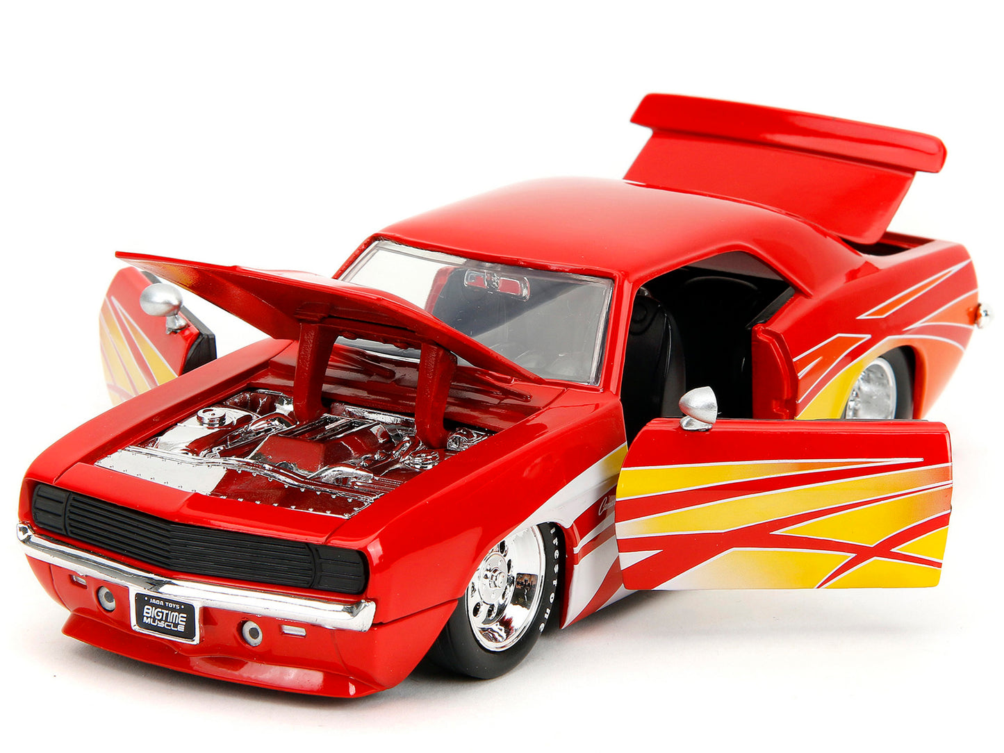 1969 Chevrolet Camaro Red with Graphics "BigTime Muscle" Series - Premium Chevrolet Models from Jada - Just $56.38! Shop now at Rapidvehicles