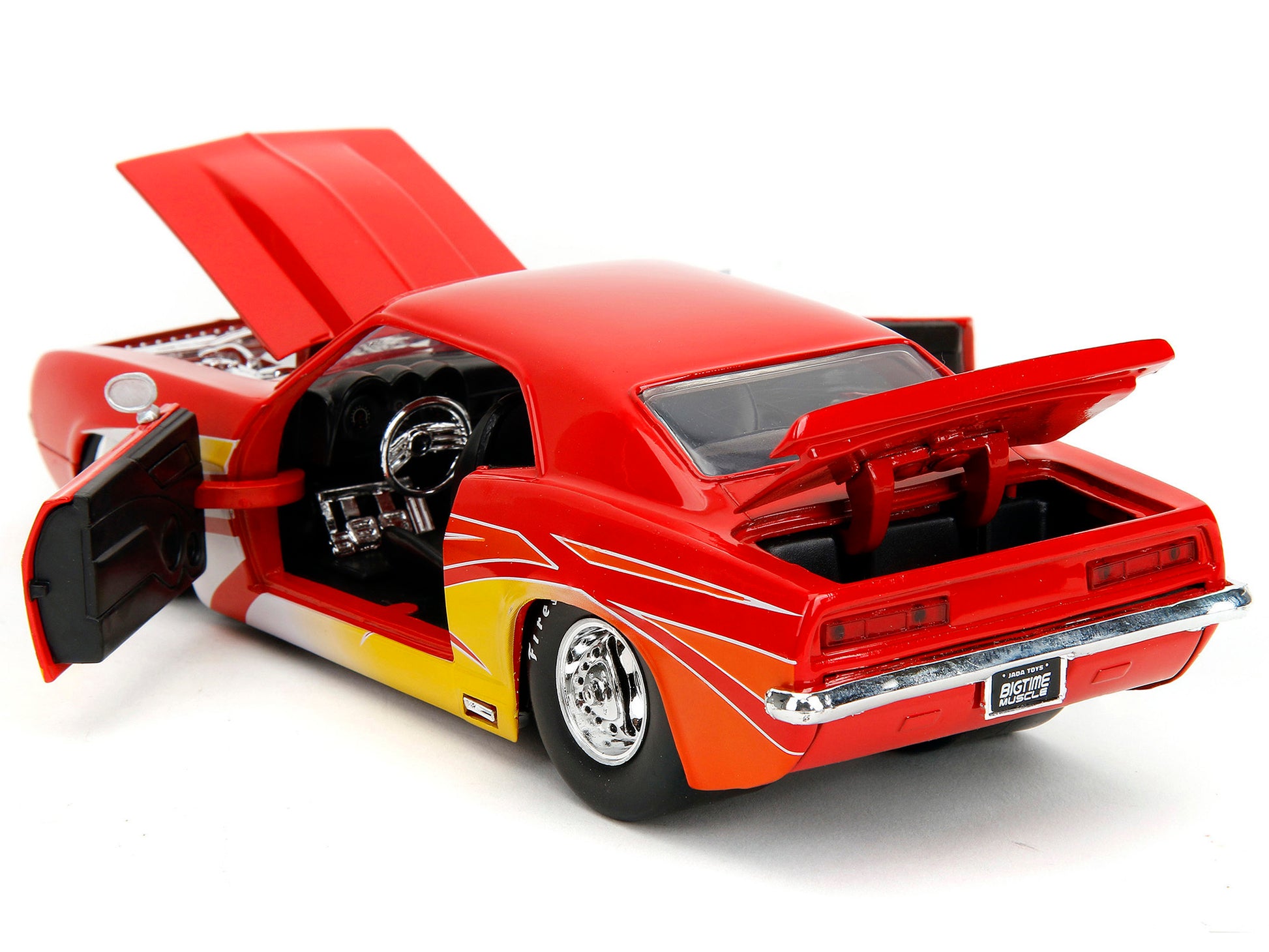 1969 Chevrolet Camaro Red with Graphics "BigTime Muscle" Series - Premium Chevrolet Models from Jada - Just $56.38! Shop now at Rapidvehicles