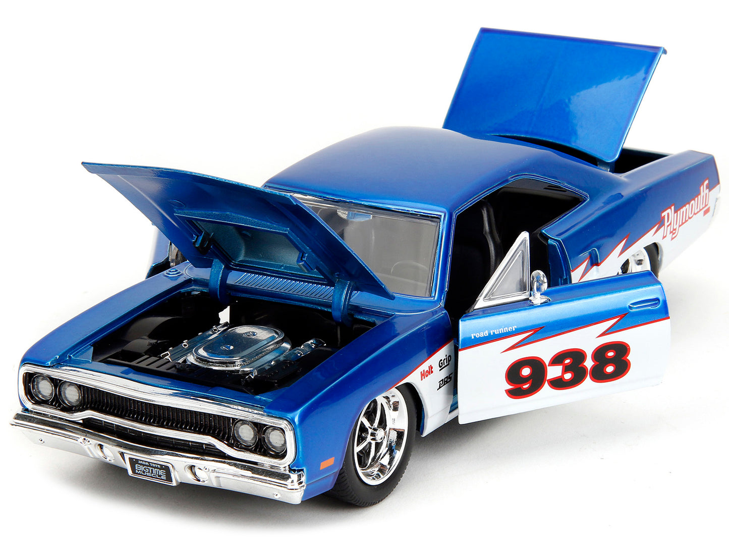 1970 Plymouth Road Runner #938 Candy Blue and White "Bigtime - Premium Plymouth Models from Jada - Just $56.99! Shop now at Rapidvehicles