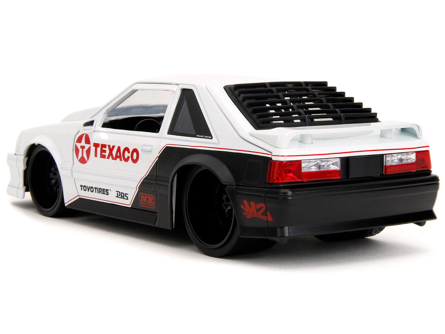 1989 Ford Mustang GT "Texaco" White and Matt Black with Graphics - Premium Mustang Models from Jada - Just $62.09! Shop now at Rapidvehicles